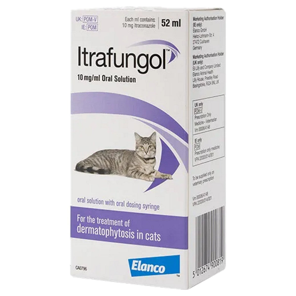 Itrafungol 10mg/ml Oral Solution for Cats 52ml torsineen