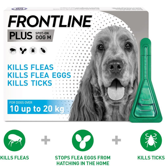 FRONTLINE Plus Flea and Tick Treatment for Medium Dogs