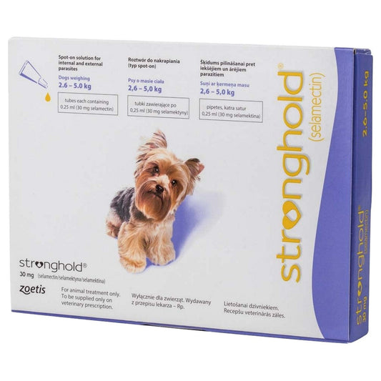 Stronghold 30mg Spot-On Solution for Toy Dogs 3s