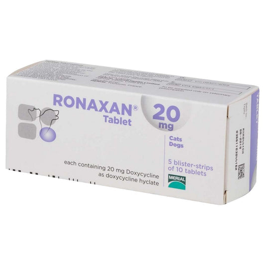 Ronaxan 20mg Tablets for Cats and Dogs 50s