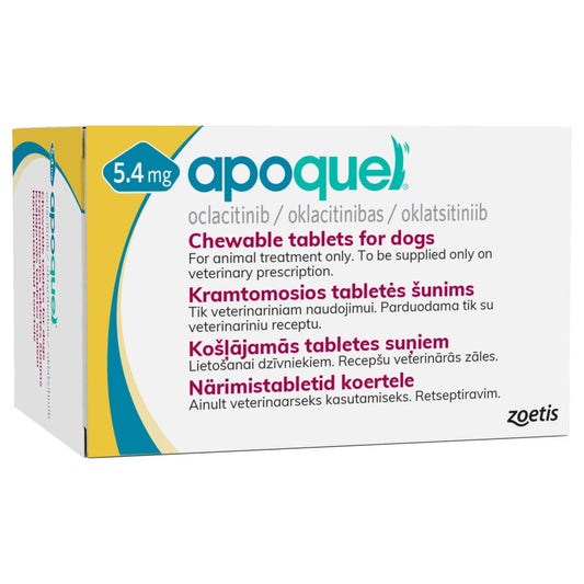 Apoquel 5.4mg Chewable Tablets for Dogs 100 tabs