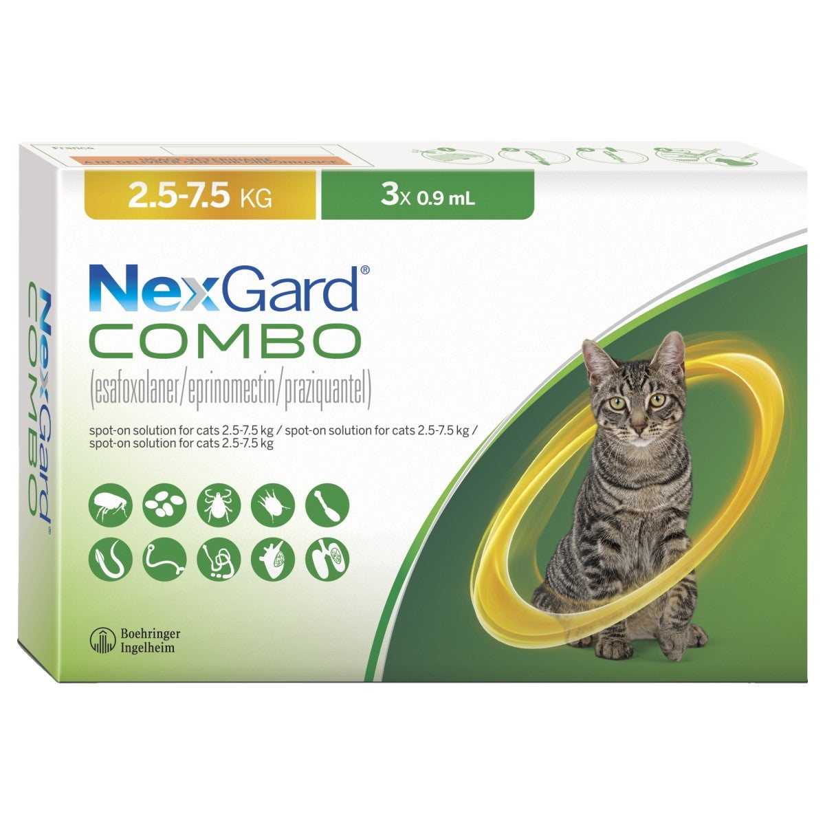 Nexgard Combo 2.5 - 7.5kg Spot-On Solution for Large Cats 3s