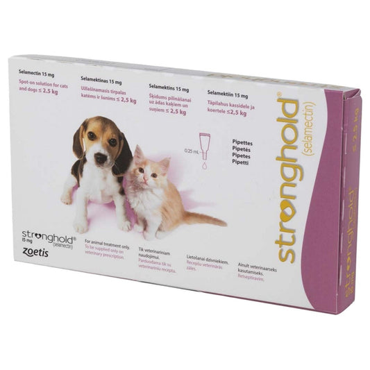 Stronghold 15mg Spot-On Solution for Puppies and Kittens 3s