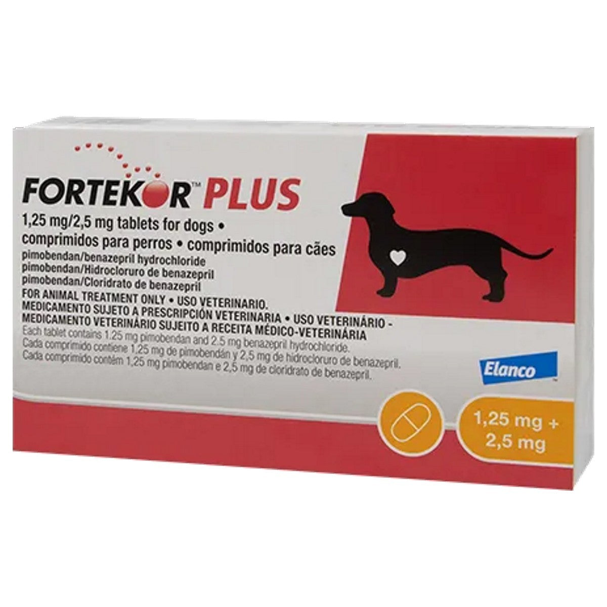 Fortekor Plus 1.25mg/2.5mg Tablets for Dogs 30s