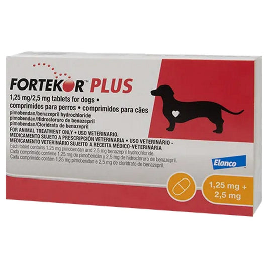 Fortekor Plus 1.25mg/2.5mg Tablets for Dogs 30s