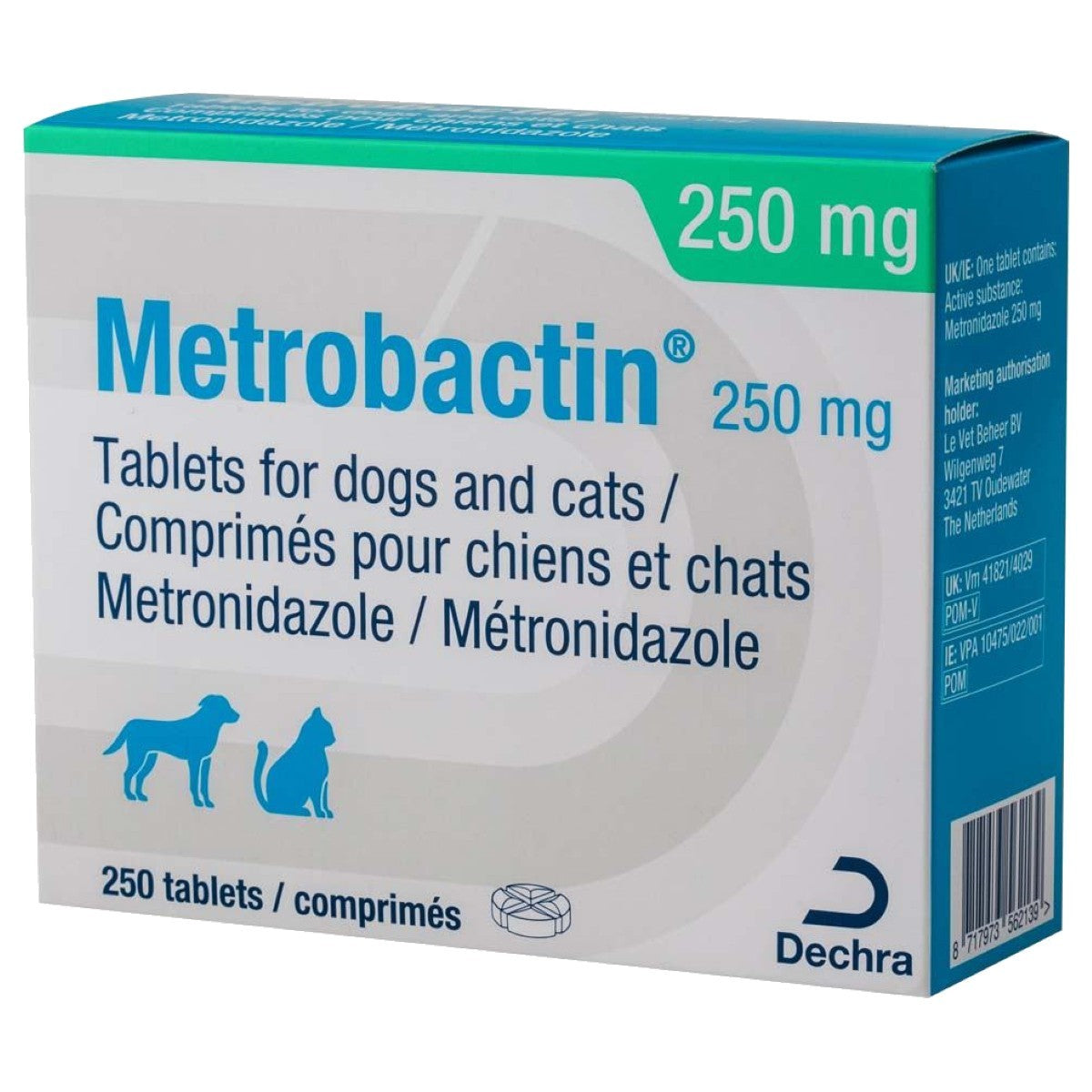 Metrobactin 250mg Tablets for Dogs and Cats 100s