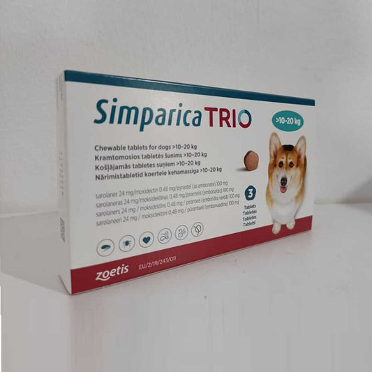 SIMPARICA TRIO 10- 20 X 3 PACK