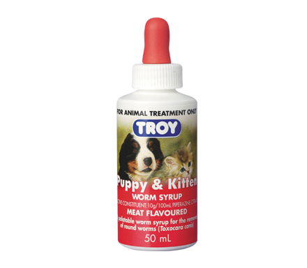 Troy Puppy and Kitten Worm Syrup 50 mL