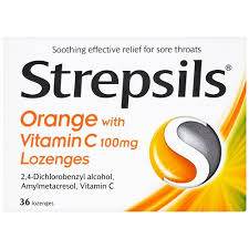 STREPSILS ( ORANGE WITH VIT C ) 100 MG 96 TAB