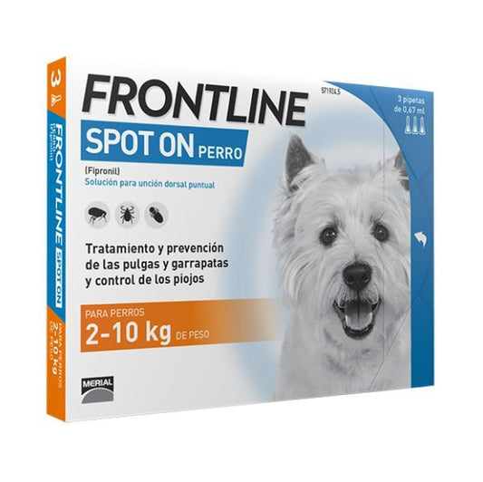 FRONTLINE SPOT ON - Flea Tick Lice Small Dog 2-10 KG 3P