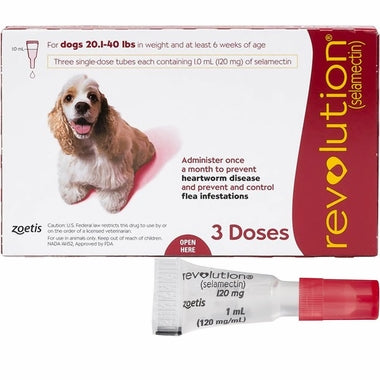 Revolution for Dogs, 20.1-40 lbs (3 Doses)