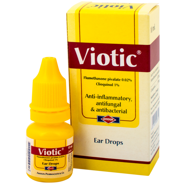 Viotic Ear Drops (Antiinflammatroy + Antifungal + Antibiotic ) 10 ml x 5 pcs